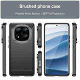 Husa de protectie Techsuit Carbon Silicone compatibil cu Xiaomi Redmi Note 14 Pro+ 5G, Negru