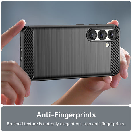 Husa de protectie Techsuit Carbon Silicone compatibil cu Samsung Galaxy S25 Plus, Negru