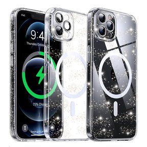 Husa de protectie Techsuit SparkleSkin MagSafe Series compatibil cu iPhone 12 Pro Max, Transparent