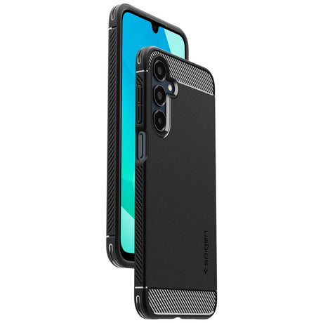 Husă Spigen Rugged Armor ACS08891 neagră pentru Samsung Galaxy A16 4G / A16 5G
