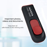 Stick de Memorie Adata AC008-64G-RKD, USB 2.0, 64GB, Negru