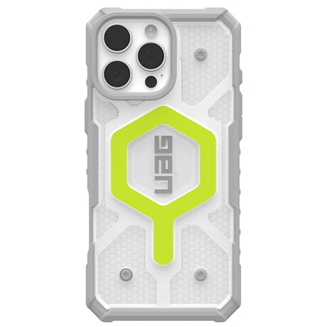 Husa de protectie UAG Pathfinder Clear MagSafe compatibil cu iPhone 16 Pro Max, Active Neon Lanyard