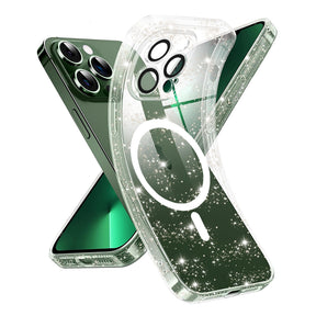 Husa de protectie Techsuit SparkleSkin MagSafe Series compatibil cu iPhone 13 Pro, Transparent