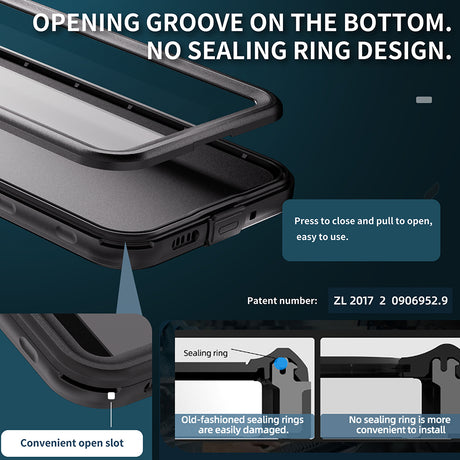 Husa de protectie ShellBox Waterproof IP68 compatibil cu Samsung Galaxy A16 4G / A16 5G, Negru