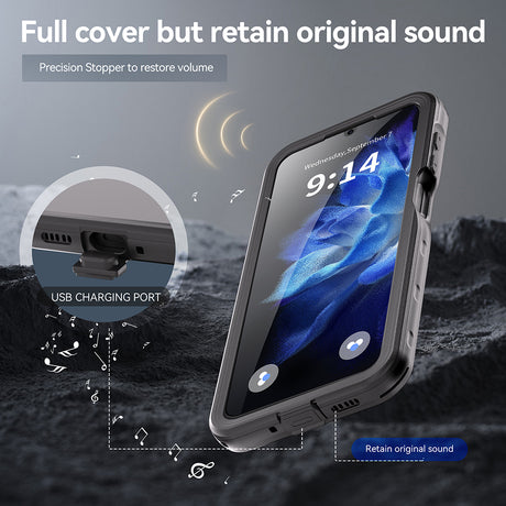 Husa de protectie ShellBox Waterproof IP68 compatibil cu Samsung Galaxy A16 4G / A16 5G, Negru