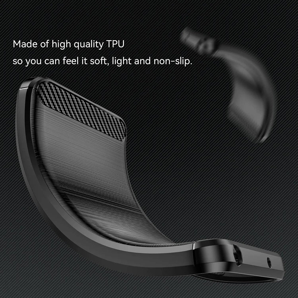 Husa de protectie Techsuit Carbon Silicone compatibil cu Xiaomi Redmi Note 14 Pro 5G / Poco X7, Negru