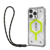 Husa de protectie UAG Pathfinder Clear Magsafe compatibil cu iPhone 16 Pro, Active Neon Lanyard