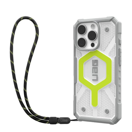 Husa de protectie UAG Pathfinder Clear Magsafe compatibil cu iPhone 16 Pro, Active Neon Lanyard