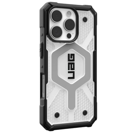 Husa de protectie UAG Pathfinder Clear MagSafe compatibil cu iPhone 16 Pro, Ice / Argintiu
