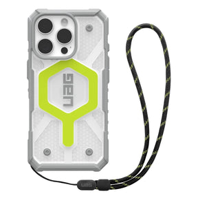 Husa de protectie UAG Pathfinder Clear MagSafe compatibil cu iPhone 16 Pro Max, Active Neon Lanyard