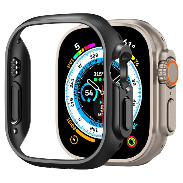 Accesoriu smartwatch Spigen Thin Fit (ACS05458) compatibil cu Apple Watch Ultra / Ultra 2 / Ultra 3, Negru