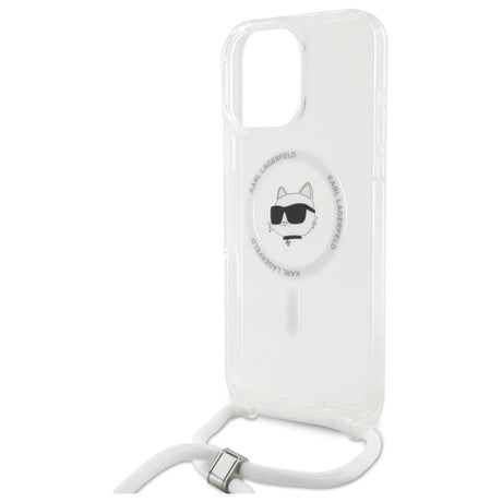 Husa de protectie Karl Lagerfeld IML Crossbody compatibil cu iPhone 16, Transparent
