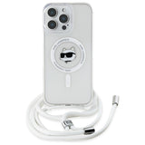 Husa de protectie Karl Lagerfeld IML Crossbody compatibil cu iPhone 16, Transparent