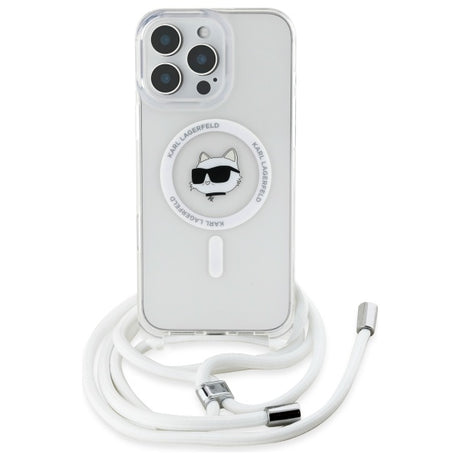 Husa de protectie Karl Lagerfeld IML Crossbody compatibil cu iPhone 16, Transparent