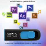 Stick de Memorie Adata AUV128-64G-RBE, 64GB, USB 3.2, Negru