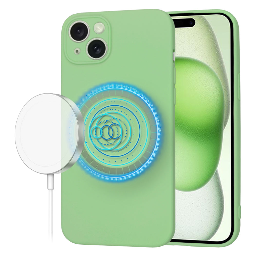 Husa de protectie Techsuit SoftFlex MagSafe compatibil cu iPhone 15 Plus, Verde Menta