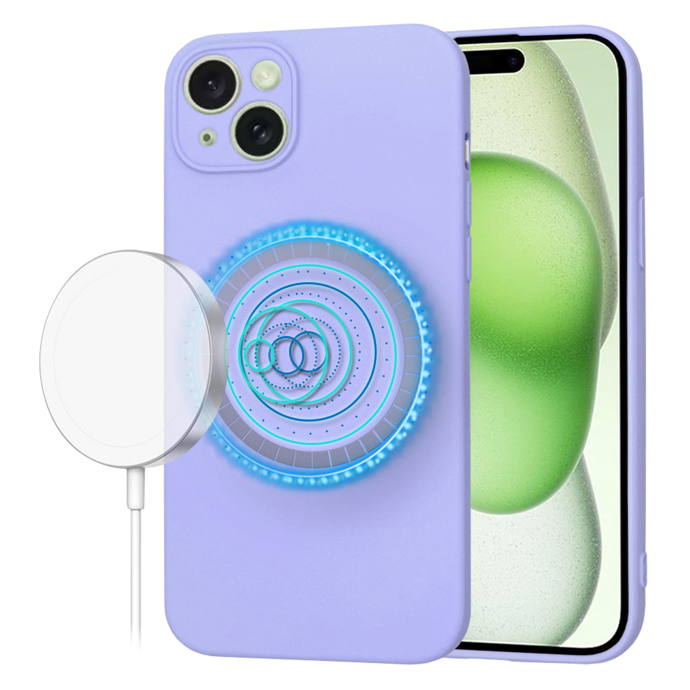 Husa de protectie Techsuit SoftFlex MagSafe compatibil cu iPhone 15 Plus, Mov Deschis