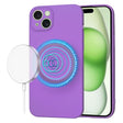 Husa de protectie Techsuit SoftFlex MagSafe compatibil cu iPhone 15 Plus, Mov