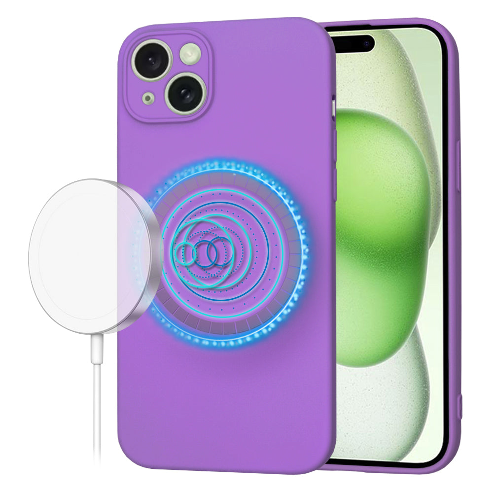 Husa de protectie Techsuit SoftFlex MagSafe compatibil cu iPhone 15 Plus, Mov