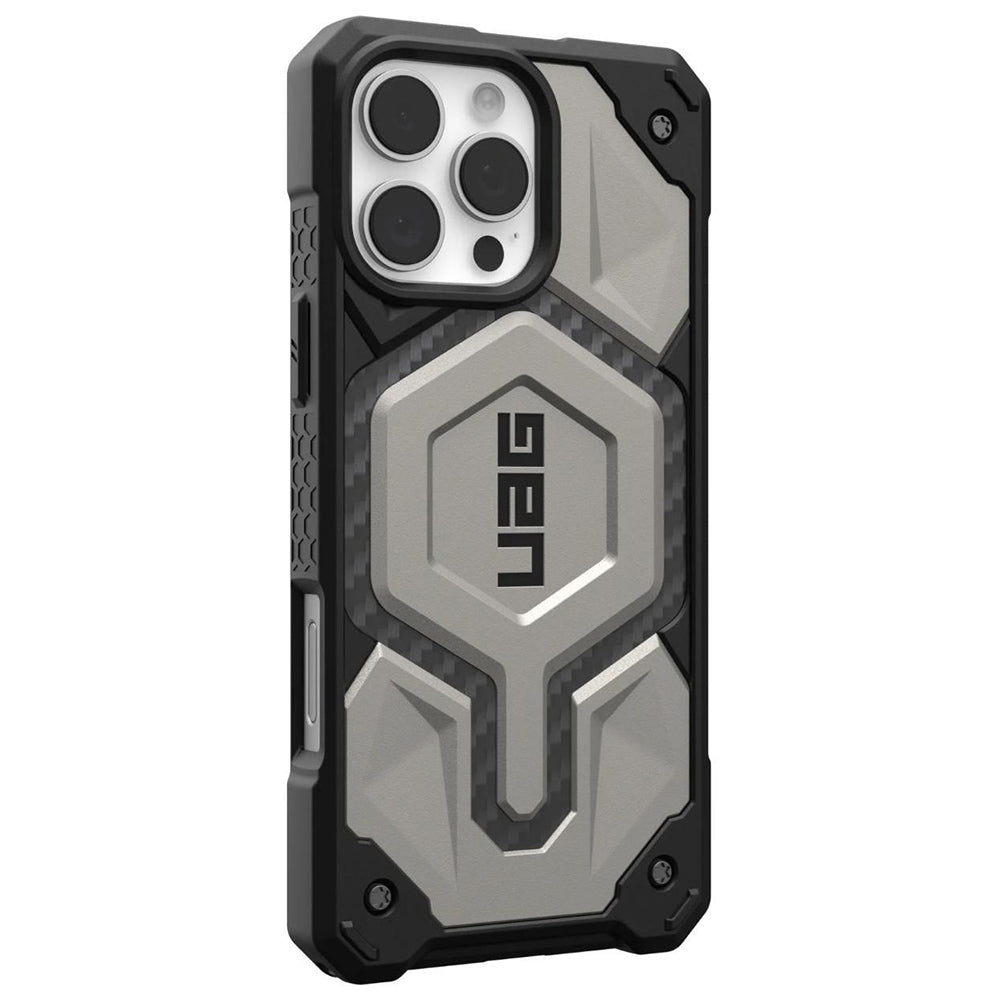 Husa de protectie UAG Monarch Pro MagSafe compatibil cu iPhone 16 Pro, Titanium