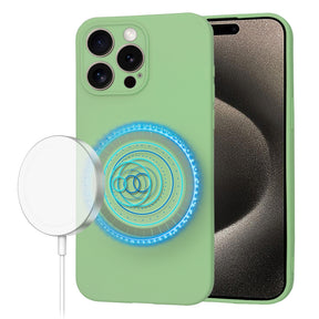 Husa de protectie Techsuit SoftFlex MagSafe compatibil cu iPhone 15 Pro Max, Verde Menta