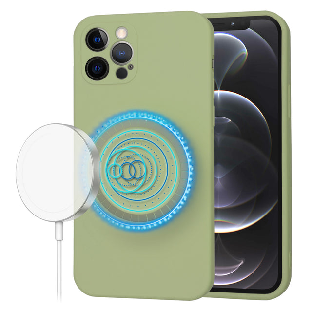 Husa de protectie Techsuit SoftFlex MagSafe compatibil cu iPhone 12 Pro, Matcha