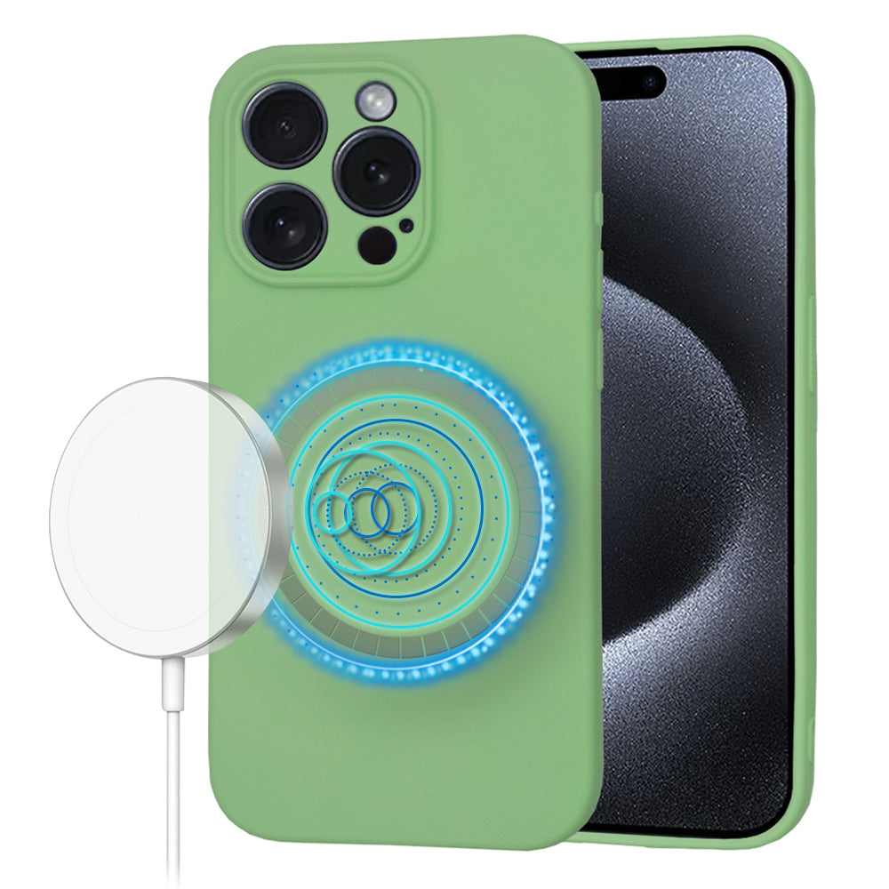 Husa de protectie Techsuit SoftFlex MagSafe compatibil cu iPhone 15 Pro, Verde Menta