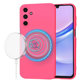 Husa de protectie Techsuit SoftFlex MagSafe compatibil cu Samsung Galaxy A15 4G / A15 5G, Roz Intens