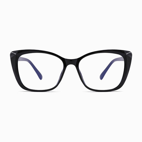 Techsuit Anti-Blue Light Glasses Reflex PC (PC28016-C1), Cat Eye, Negru