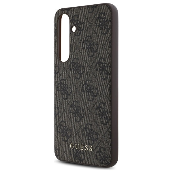 Husa de protectie Guess Hardcase 4G Classic (GUHCS24FEG4GFBR) compatibil cu Samsung Galaxy S24 FE, Maro