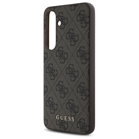 Husa de protectie Guess Hardcase 4G Classic (GUHCS24FEG4GFBR) compatibil cu Samsung Galaxy S24 FE, Maro