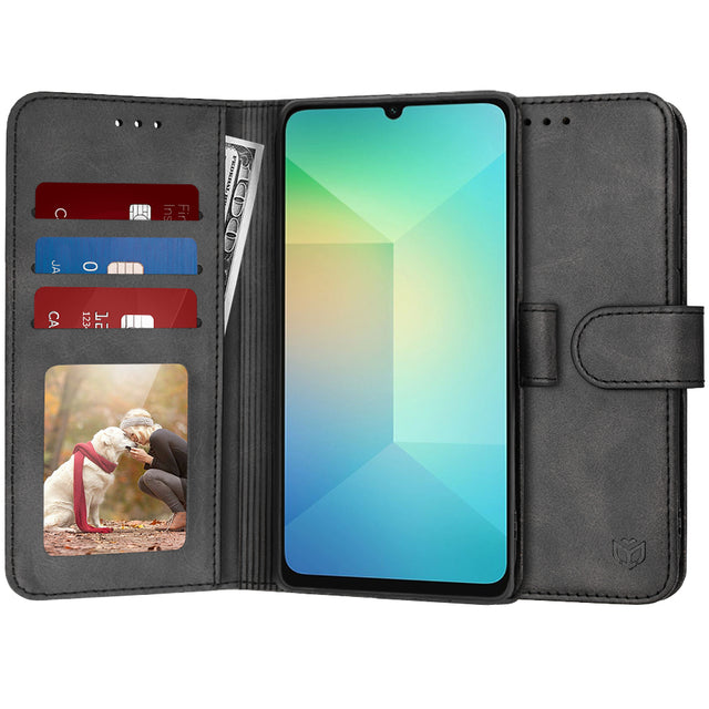 Husa de protectie Techsuit Diary Book compatibil cu Samsung Galaxy A06, Negru