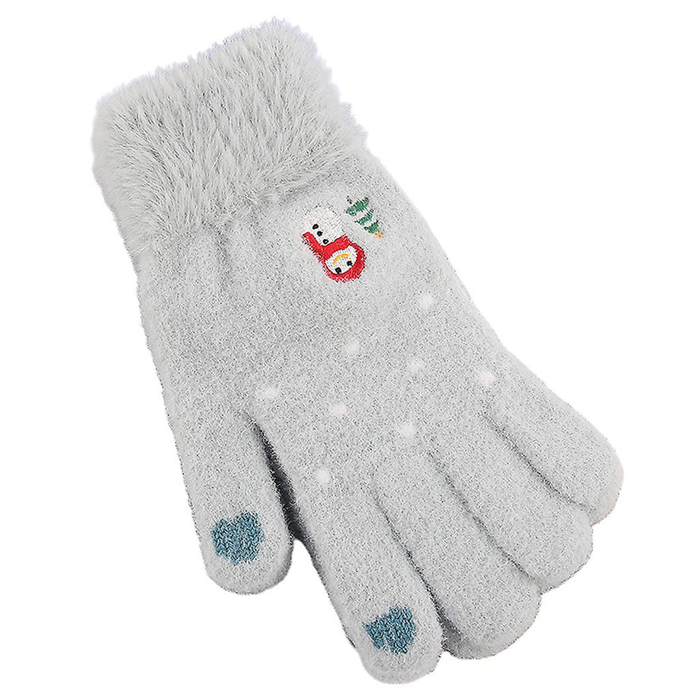 Techsuit Gloves (ST0011), from Mink Fur, Size 21cm, Albastru