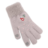 Techsuit Gloves (ST0011), from Mink Fur, Size 21cm, Gri