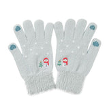 Techsuit Gloves (ST0011), from Mink Fur, Size 21cm, Albastru