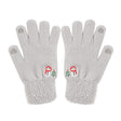 Techsuit Gloves (ST0011), from Mink Fur, Size 21cm, Gri