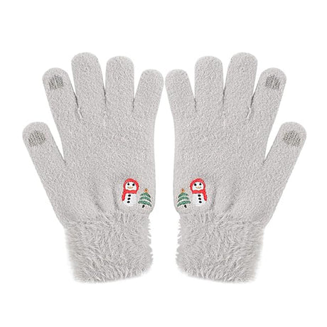 Techsuit Gloves (ST0011), from Mink Fur, Size 21cm, Gri