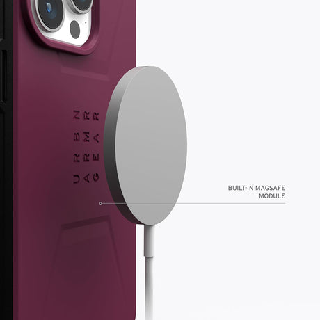 Husa de protectie UAG Civilian MagSafe compatibil cu iPhone 15 Pro, Bordo