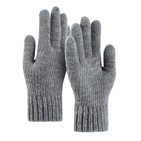 Techsuit Gloves (ST0012), from Alpaca Wool, Size 22cm, Gri Deschis