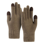 Techsuit Gloves (ST0012), from Alpaca Wool, Size 22cm, Coffee