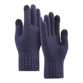 Techsuit Gloves (ST0012), from Alpaca Wool, Size 22cm, Bleumarin