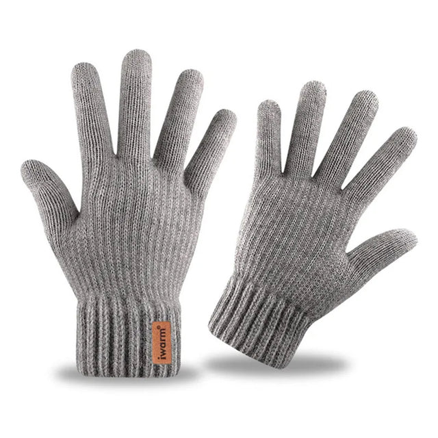 Iwarm Gloves (ST0016), from Alpaca Wool, Size 22cm, Gri