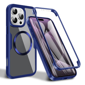 Folie de protectie Techsuit ColorVerse 360 MagSafe Series + compatibil cu iPhone 16 Pro Max, Albastru
