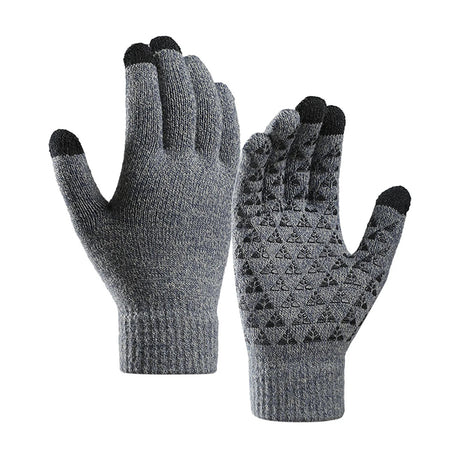 Iwarm Gloves (ST0018), Premium Wool, with Non-slip Details, Size 23cm, Gri
