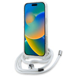 Husa de protectie Karl Lagerfeld IML Crossbody MagSafe (KLHMP16SHCKHNT) compatibil cu iPhone 16, Transparent Karl Head