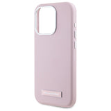 Husa de protectie Karl Lagerfeld Leather MagSafe (KLHMP15LPGMSRPP)- iPhone 15 Pro compatibil cu Pink FW Metal Plate