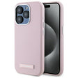 Husa de protectie Karl Lagerfeld Leather MagSafe (KLHMP15LPGMSRPP)- iPhone 15 Pro compatibil cu Pink FW Metal Plate