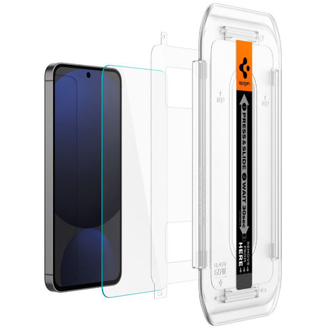 Folie de protectie Spigen (set de 2) Glas.tR EZ-FIT (AGL08729) compatibil cu Samsung Galaxy S24 FE / A56 5G, Transparent