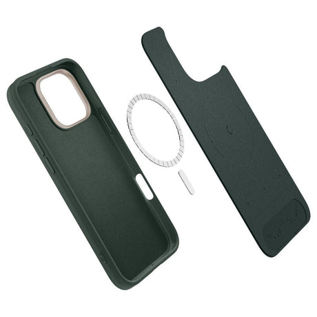 Husa de protectie Spigen Cyrill Kajuk MagSafe (ACS08398) compatibil cu iPhone 16 Pro Max, Verde Padure