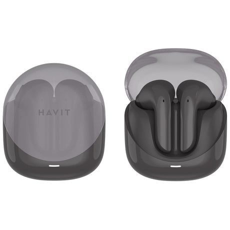 Casti Havit Modern Buds (TW974), for Gaming, with Microphone, Bluetooth 5.3, TWS, ENC, USB-C, 400mAh, Negru